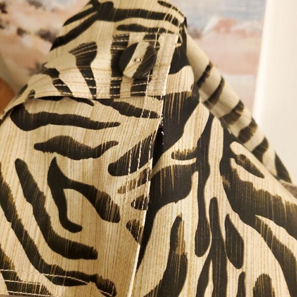 Vintage Josephine Chaus Zebra Print Blazer Sz 12 - Picture 13 of 14